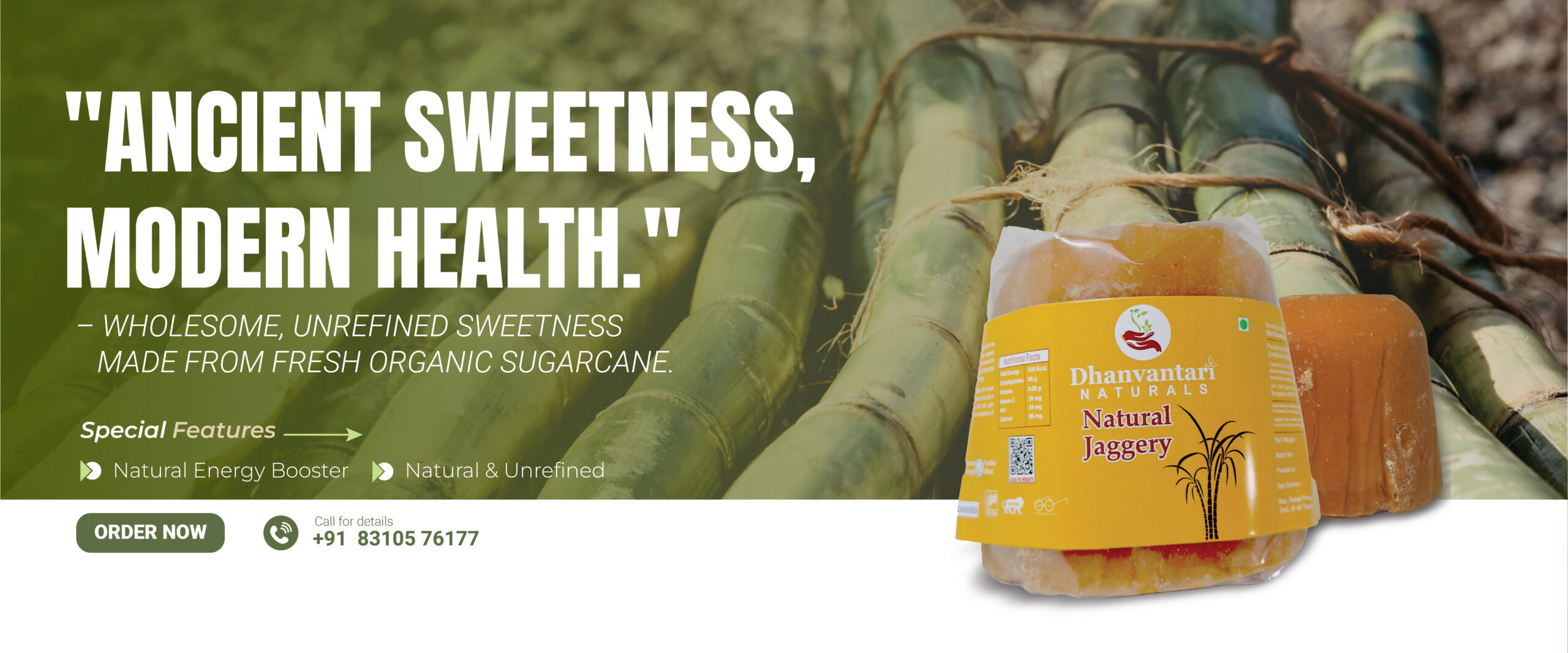 Jaggery Web banner Dhanvantari